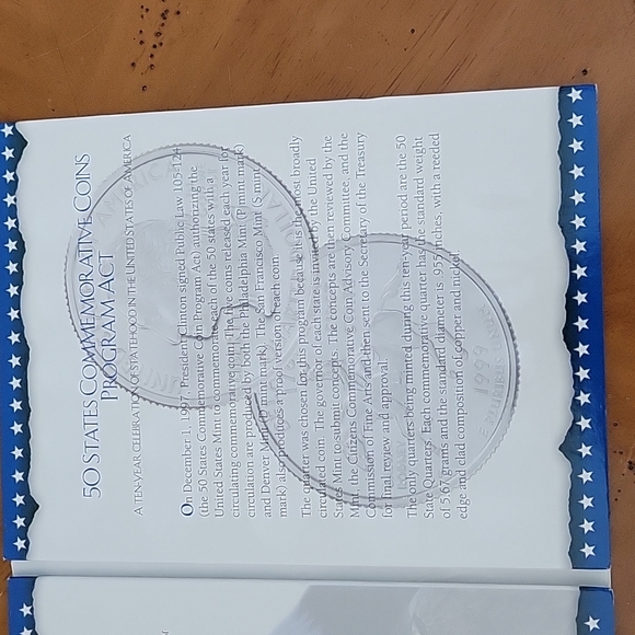 RARE 🇺🇸 US MINT  50 STATE QUARTER FOLDER 1999-2008 +2 NEW FREE LINCOLN FOLDERS - Picture 3 of 9